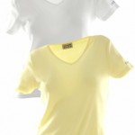 Желтая и белая футболки