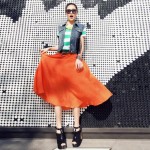 Оранжевая юбка: с чем носить